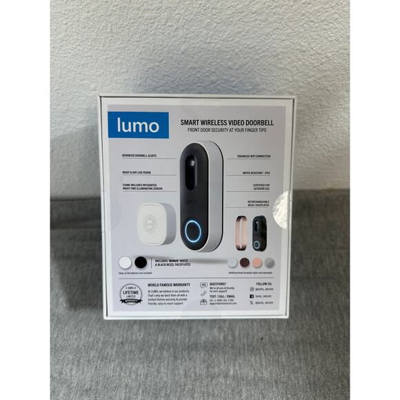LUMO SMART WIRELESS INSTANT ALERTS VIDEO DOORBELL - BRAND NEW - FACTORY SEALED - Picture 3 of 5